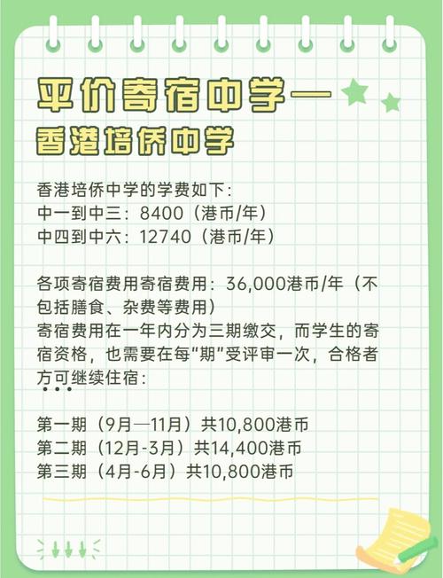 香港培侨书院收费