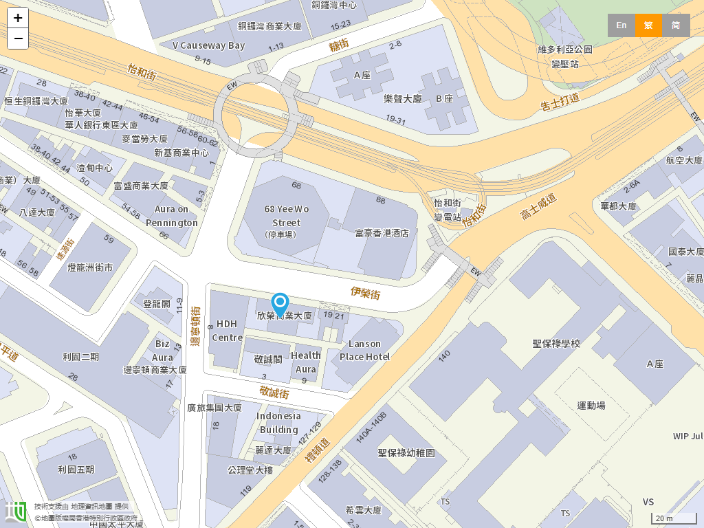 圣雅各福群会铜锣湾幼稚园位置