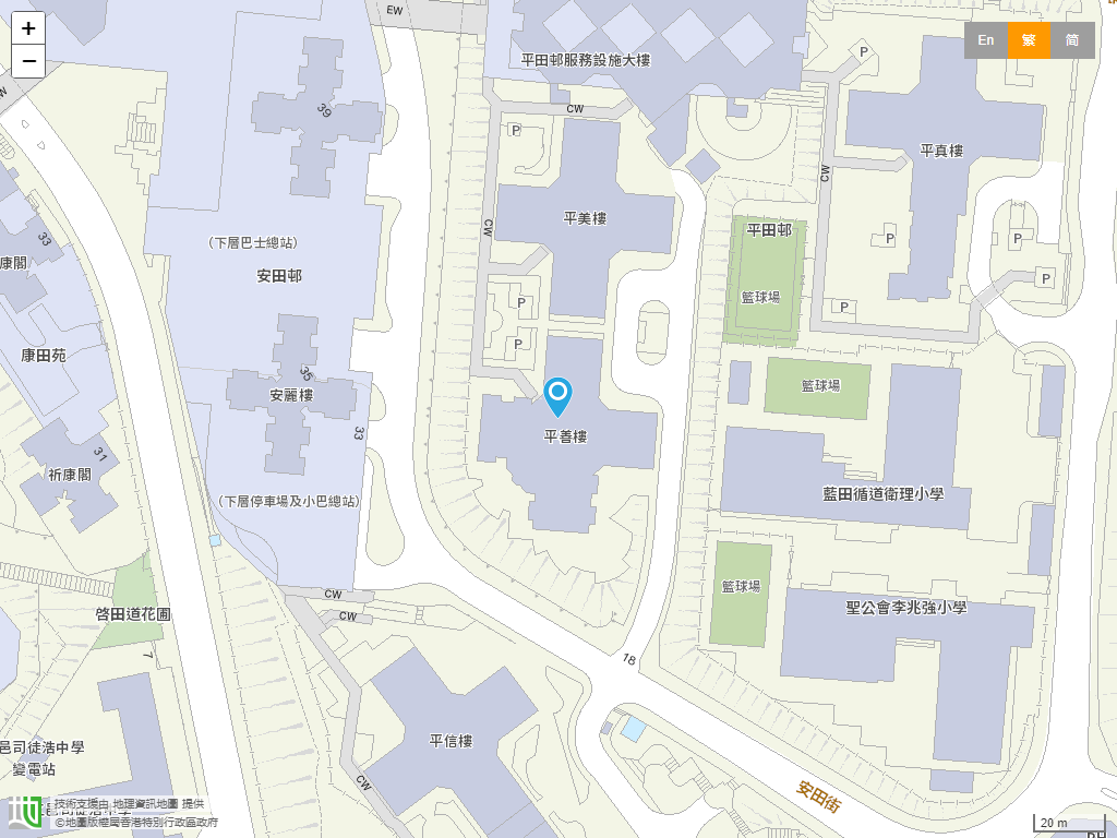 香港道教联合会圆玄幼稚园(平田邨)位置