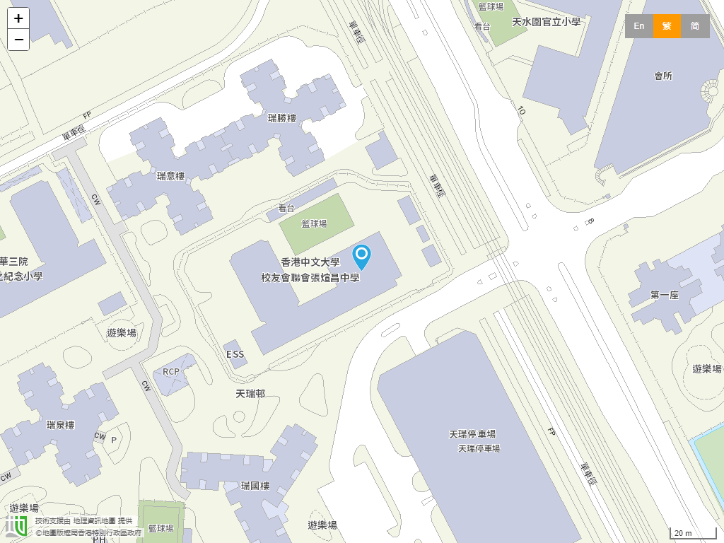 香港中文大学校友会联会张煊昌中学位置