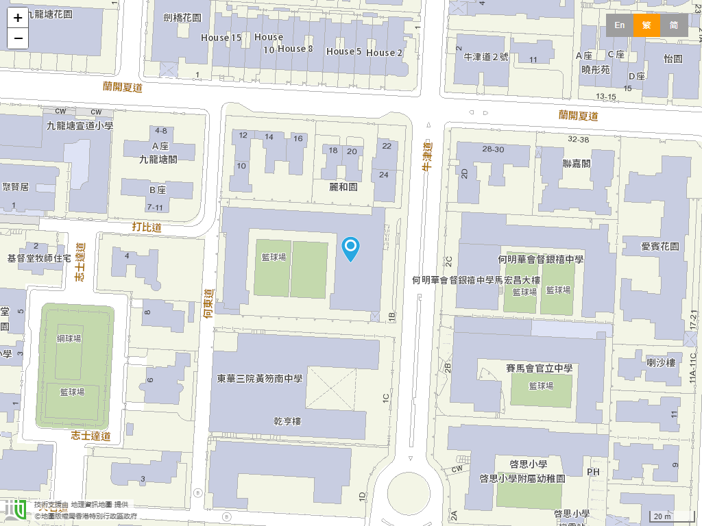 中华基督教会基华小学(九龙塘)位置
