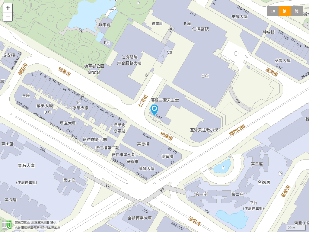 荃湾天主教小学位置