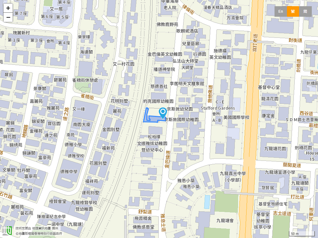 约克英文小学暨幼稚园(九龙塘)位置
