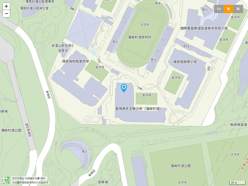 圣博德天主教小学(蒲岗村道)位置