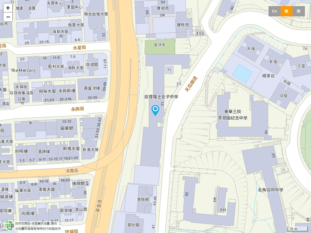 庇理罗士女子中学位置