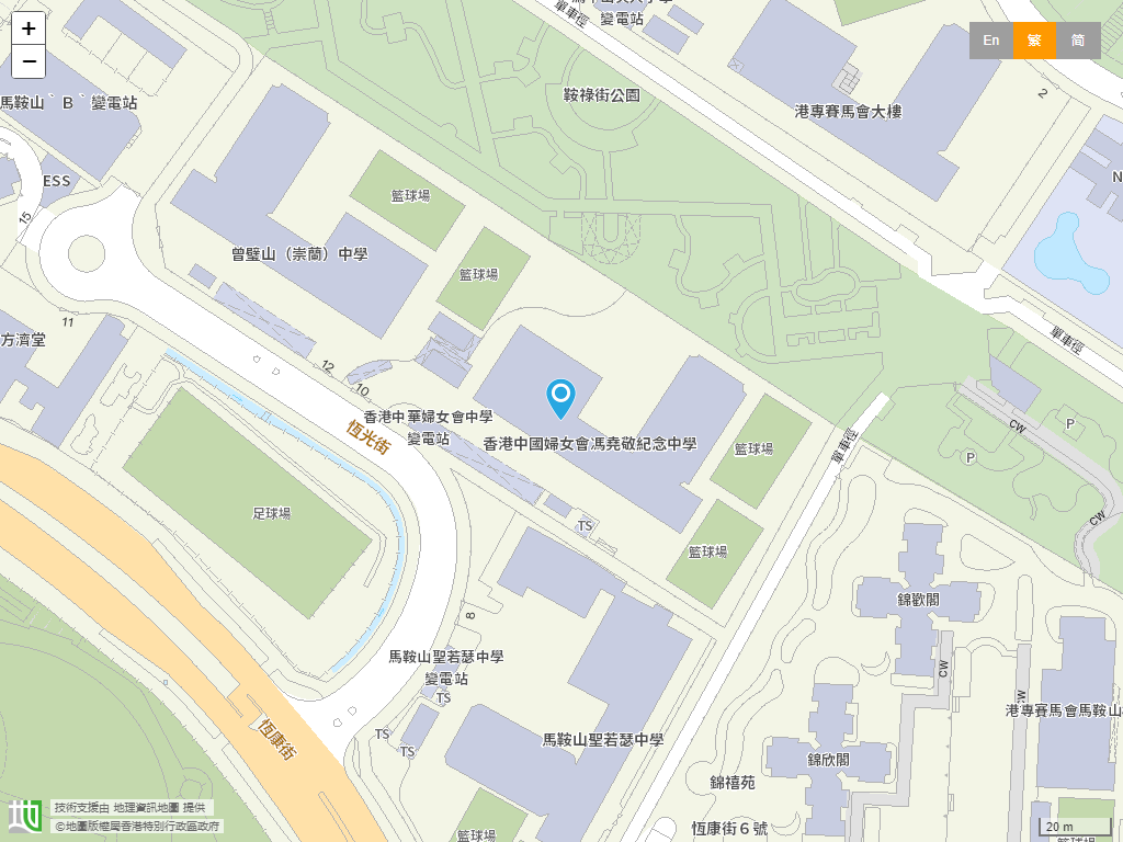 香港中国妇女会冯尧敬纪念中学位置