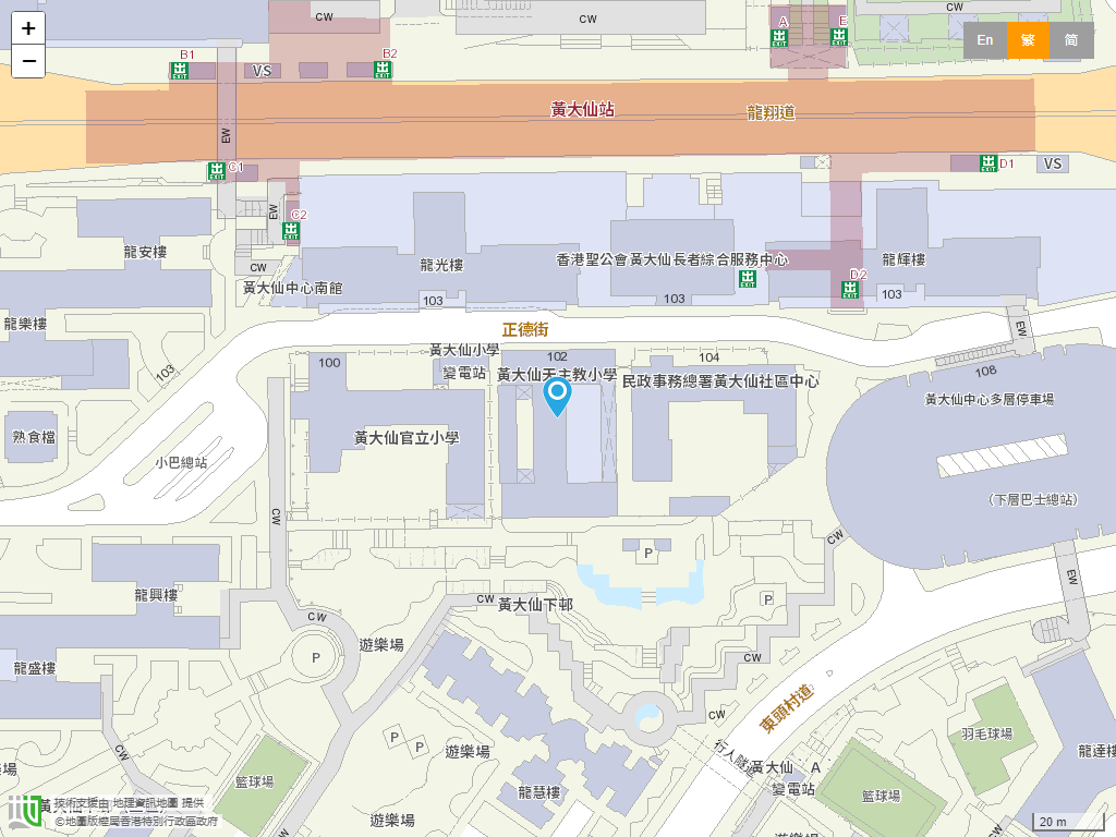 黄大仙天主教小学位置