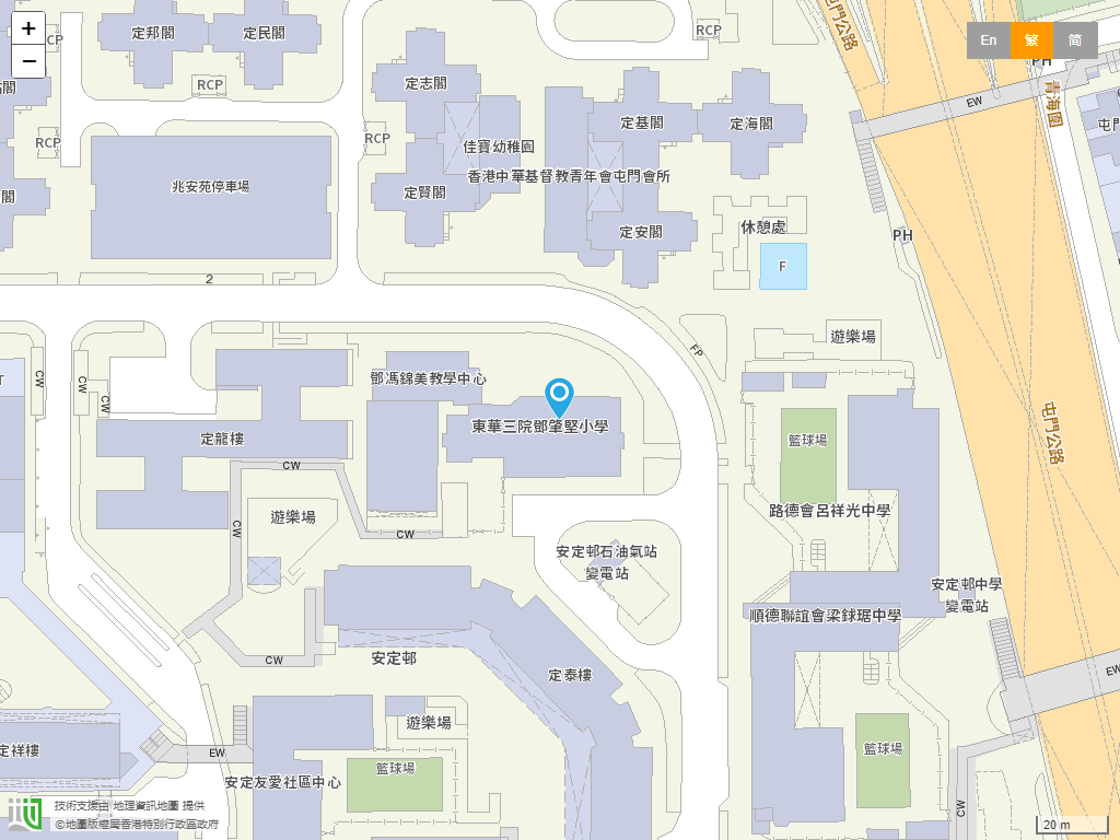 东华三院邓肇坚小学位置