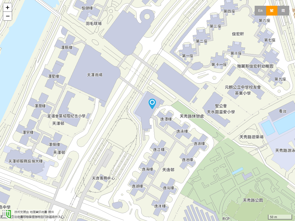 香港道教联合会圆玄幼稚园(天逸邨)位置