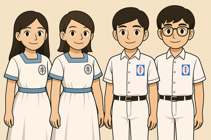 安柱中学夏季校服