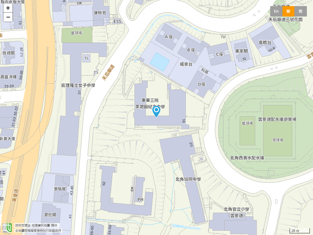 东华三院李润田纪念中学位置