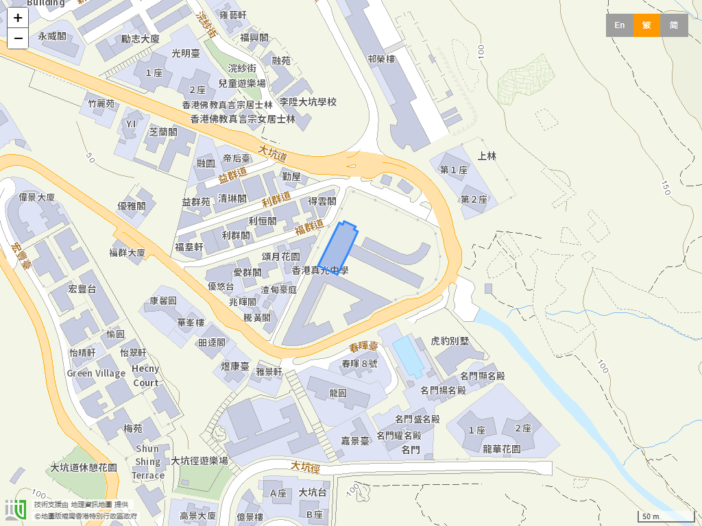 香港真光中学(小学部)位置