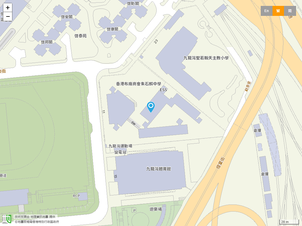 香港布厂商会朱石麟中学位置