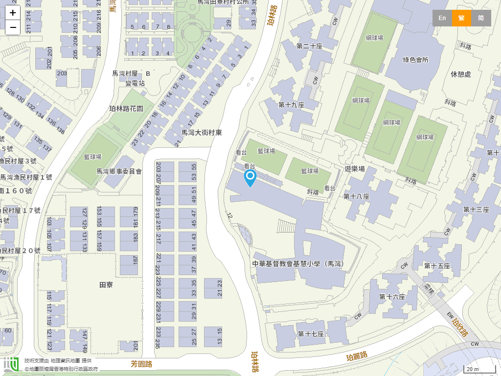 中华基督教会基慧小学(马湾)位置