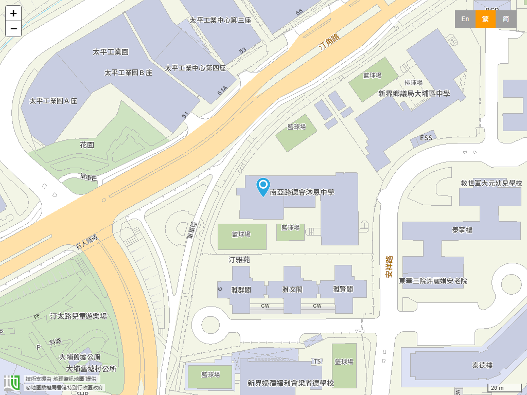 南亚路德会沐恩中学位置