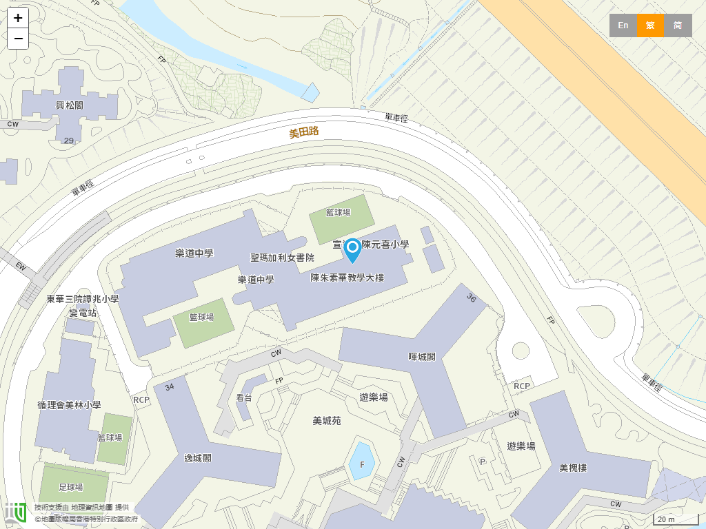 香港九龙塘基督教中华宣道会陈元喜小学位置