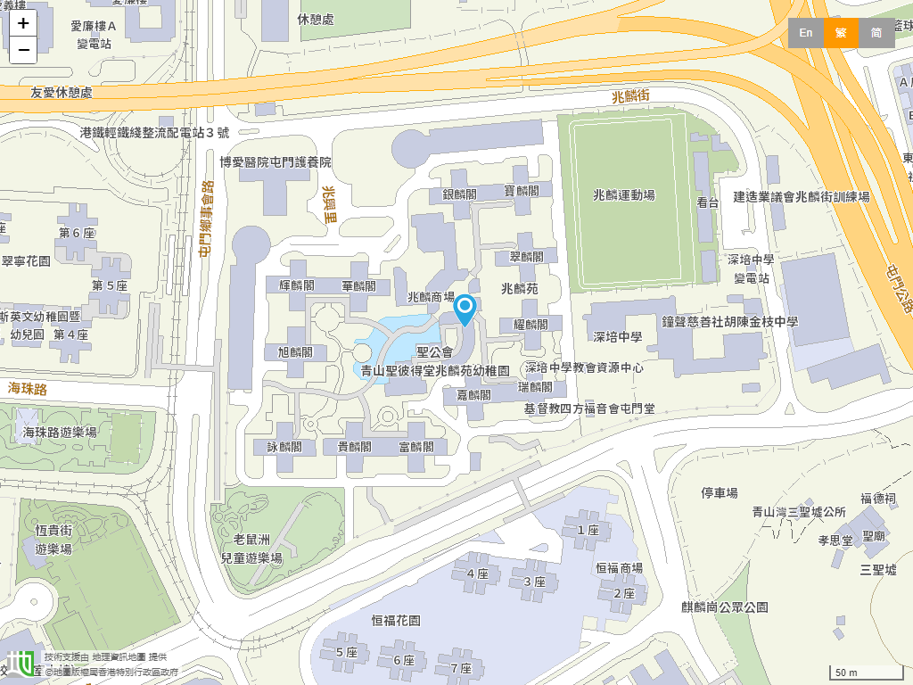 圣公会青山圣彼得堂兆麟苑幼稚园位置